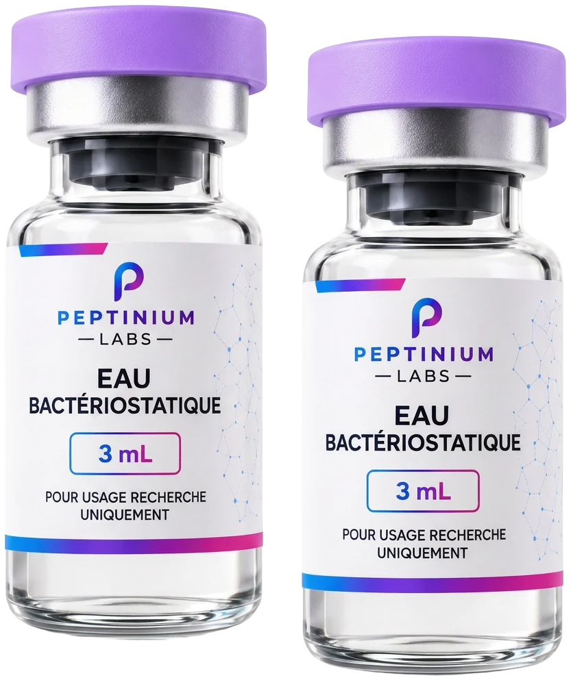 Flacon d'eau bactériostatique 3 mL Peptinium Labs